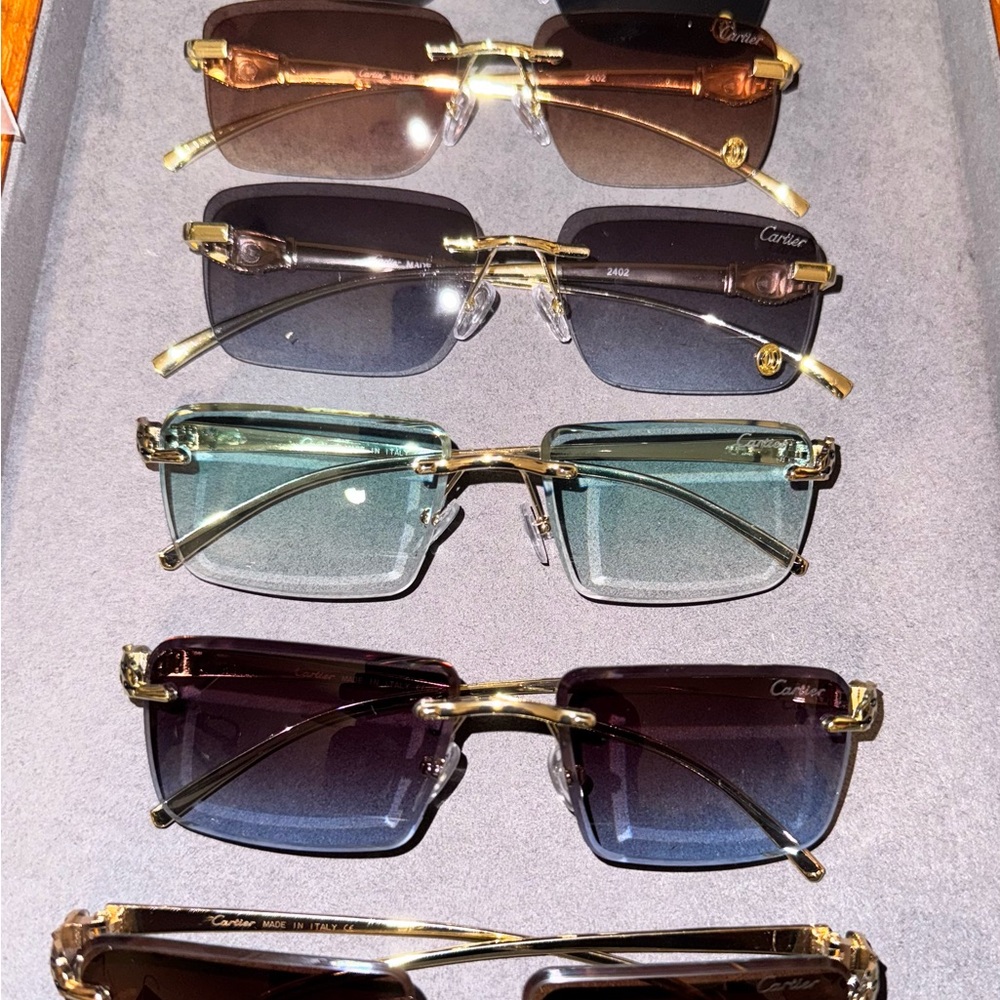 Cartier Rimless Sunglasses Set
